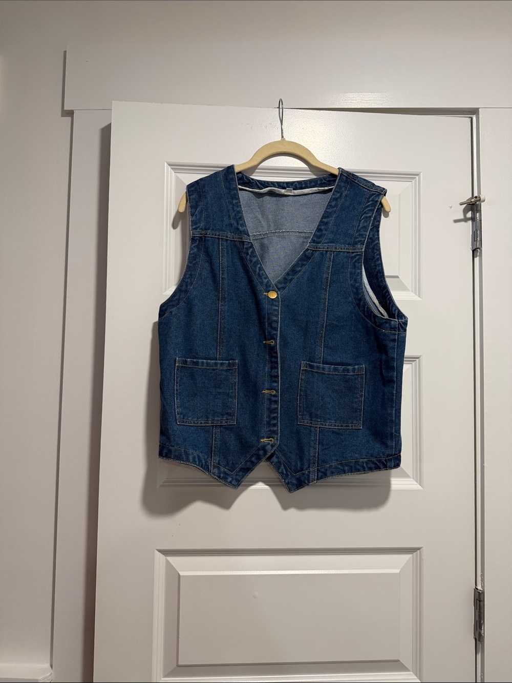 Denim Utility Vest - Blue